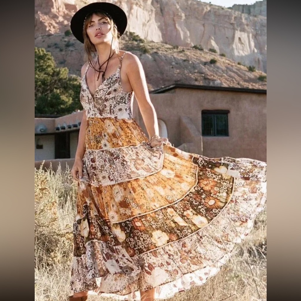 Spell & The Gypsy Desert Daisy Sundress Mustard